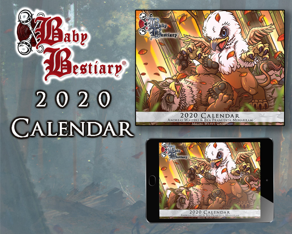 Baby Bestiary Calendar (2024, 2023, 2022, 2021, 2020)