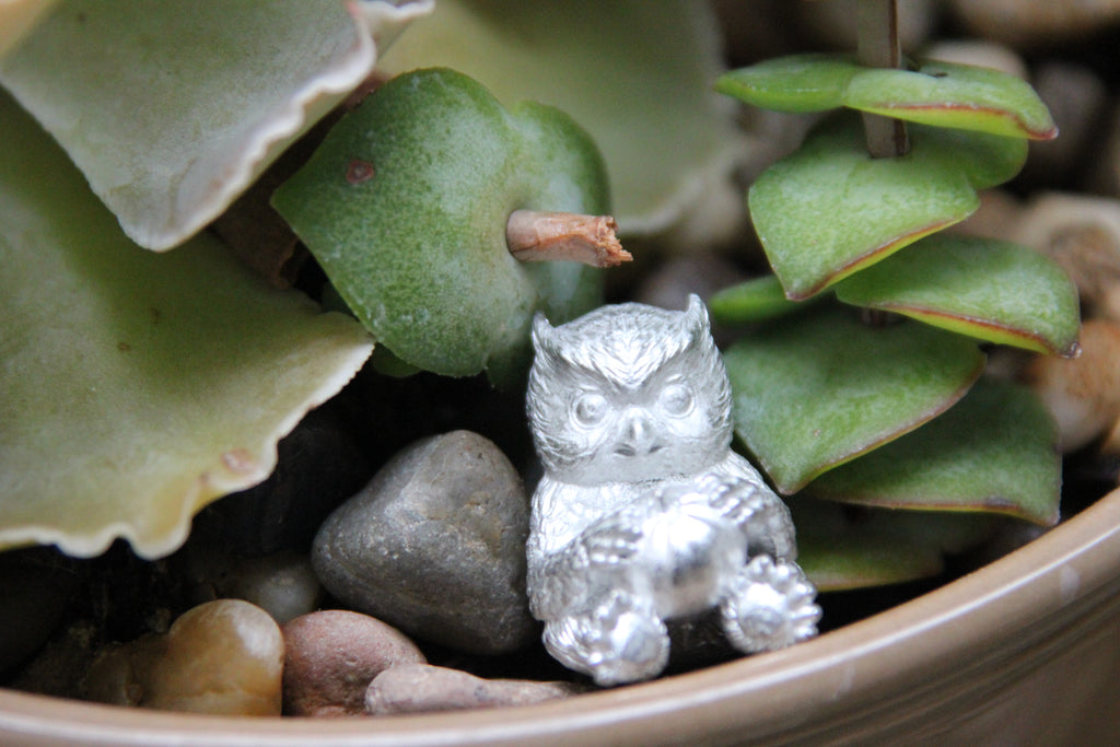 Pumpkin Owlbear Pewter Mini