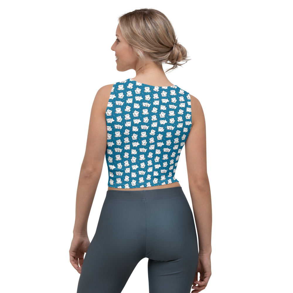 Teal  Owlbear Crop Top